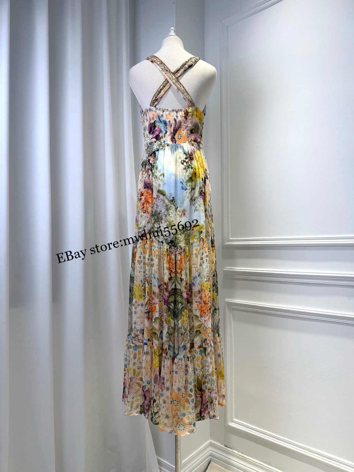 CAMILLA luxury elegant temperament holiday Maxi Dresses V-neck sleeveless 2026