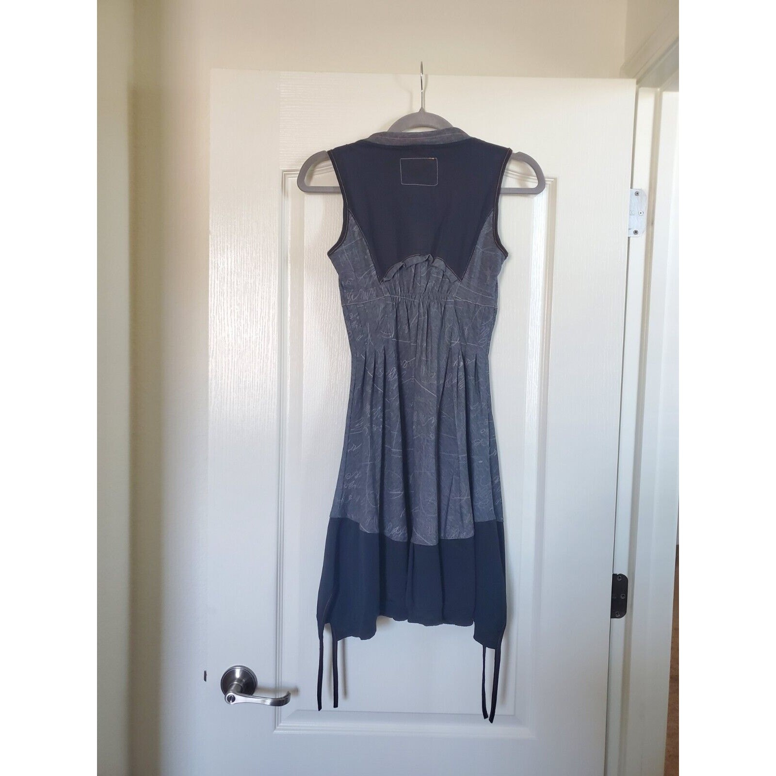 Alexis Matthew Handmade Multi Fabric Unique Linen Blend Mini Dress, Size Small