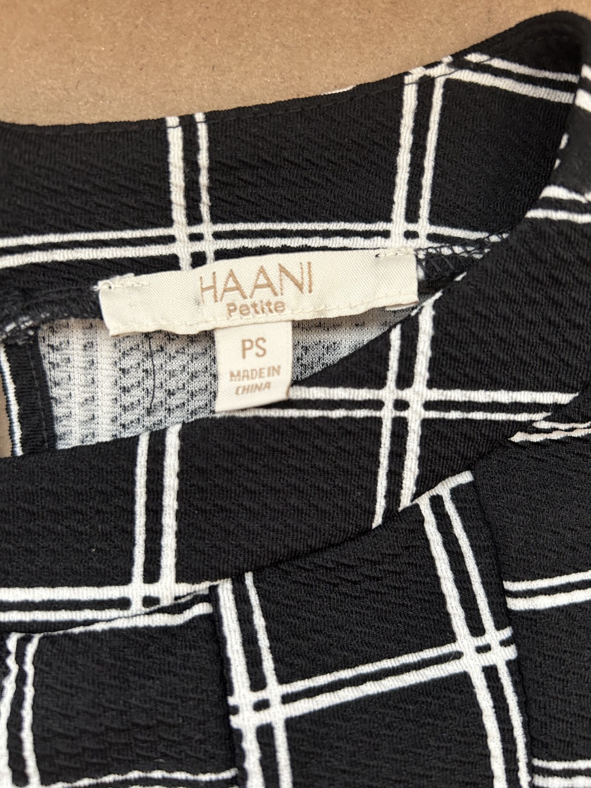 Haani Petite Small Black and White Check midi dress classic classy