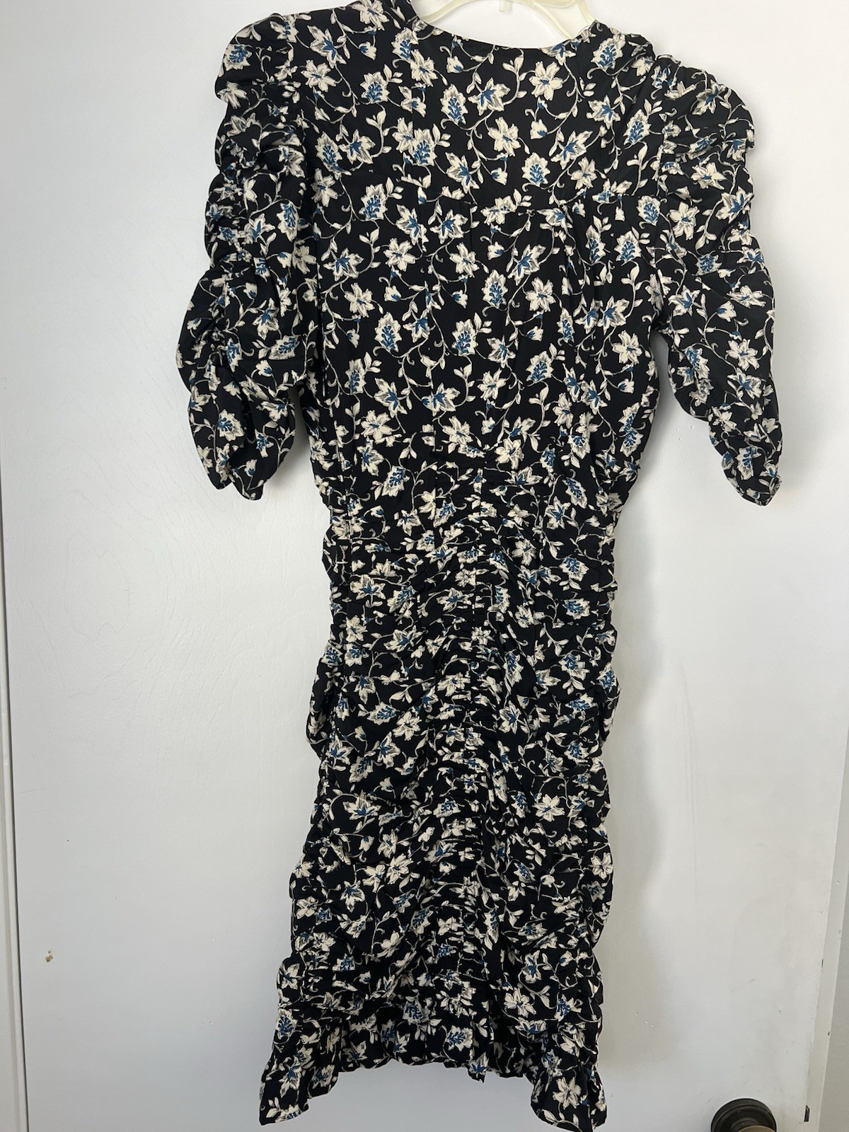 Veronica Beard Josephine Silk Floral Ruched Dress Size 0