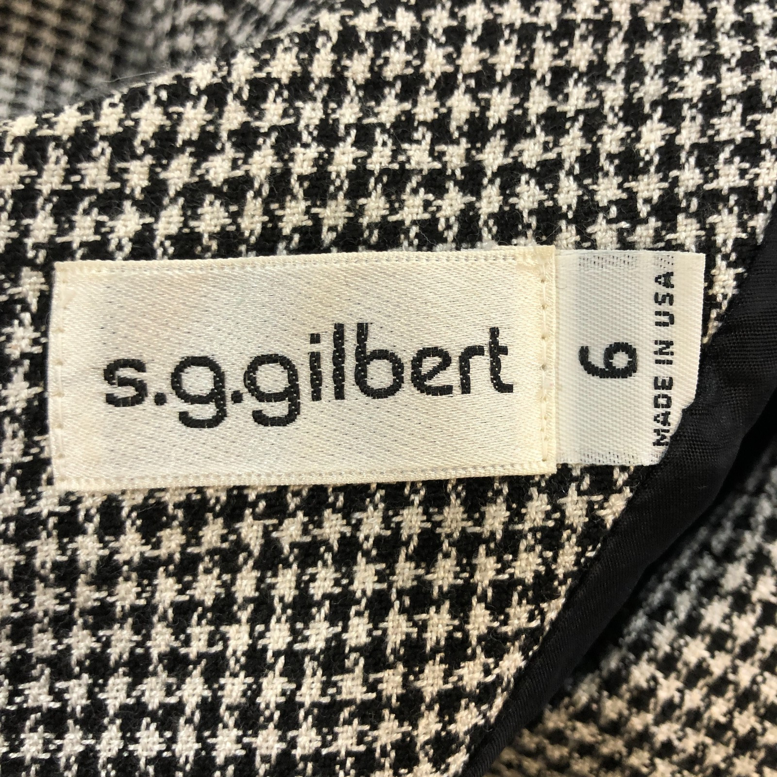 Vintage womens Fit & Flare Houndstooth Riding Dress Size 6 Pleated S.G. Gilbert
