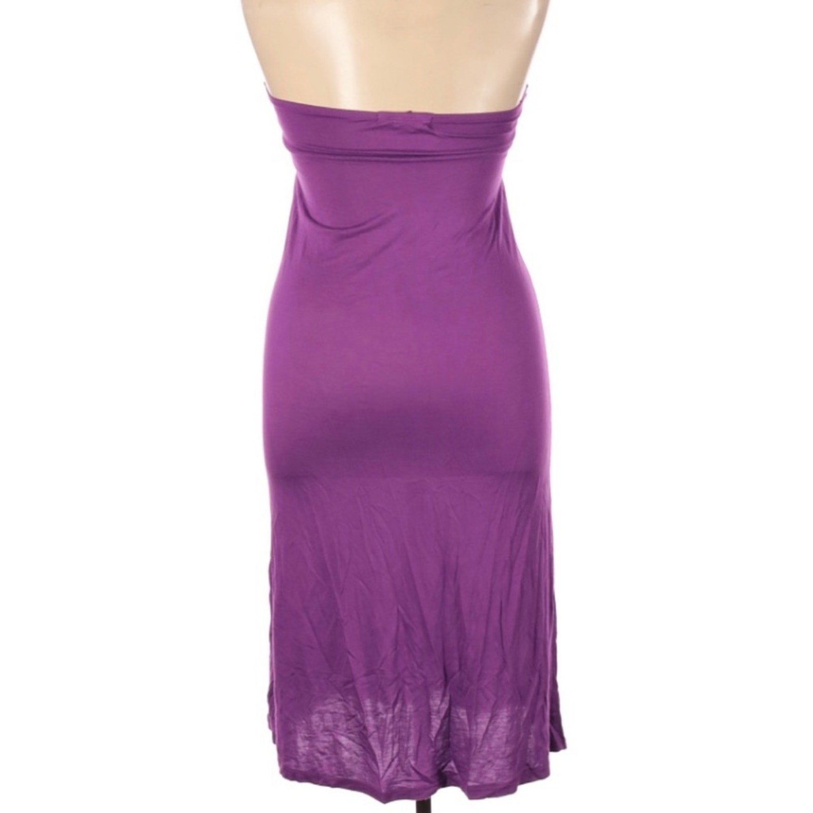 Epic Threads wiggle dress halter neckline with ruffles sexy purple size M