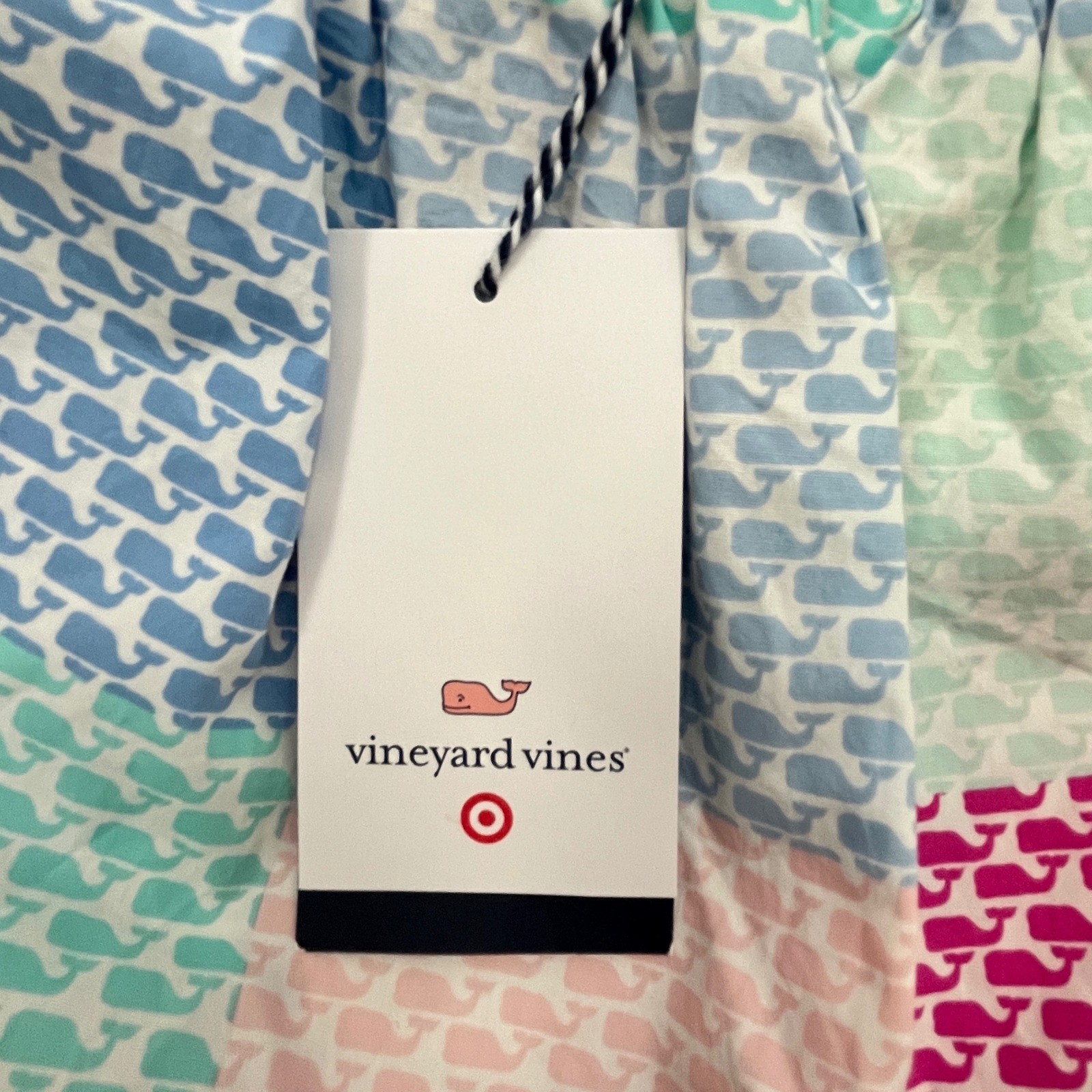 Vineyard Vines x Target Women’s Patchwork Whale Bardot Dress Size XS NWT