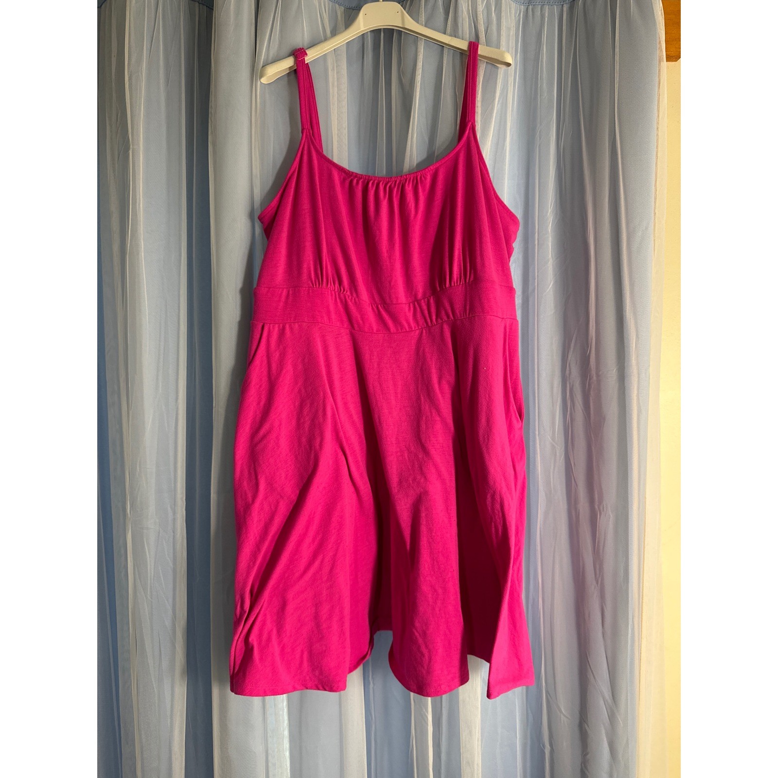 Torrid Cami Dress Womens 2 Hot Pink Skater Dress with Pockets