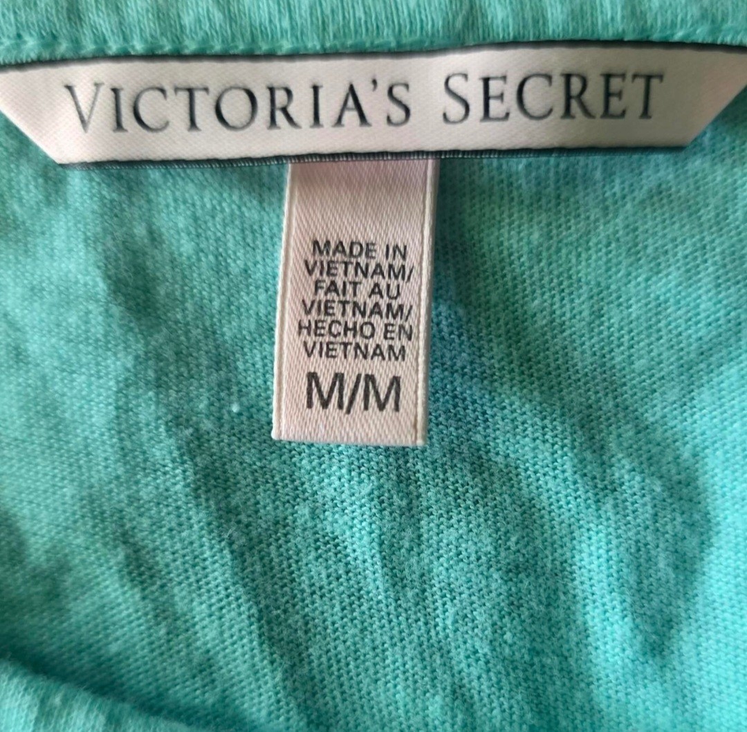 Victoria’s Secret Turquoise Tassel Trim Sleep Romper Size M