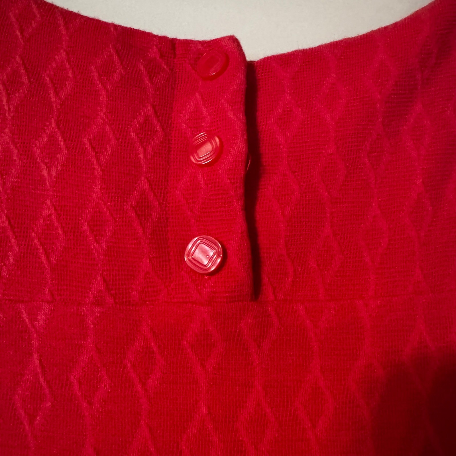 Maeve Anthropologie Pink Diamond Textured Knit Puff Sleeve Shift Dress Medium