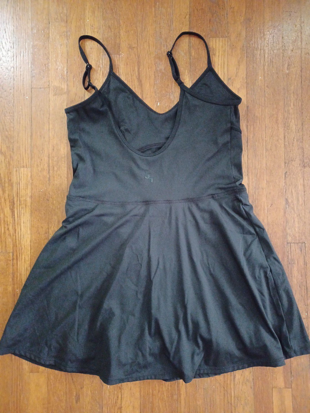 JoyLab Black Athletic Mini Tank Dress Faux Wrap Shorts Sz MED Summer Swim Active