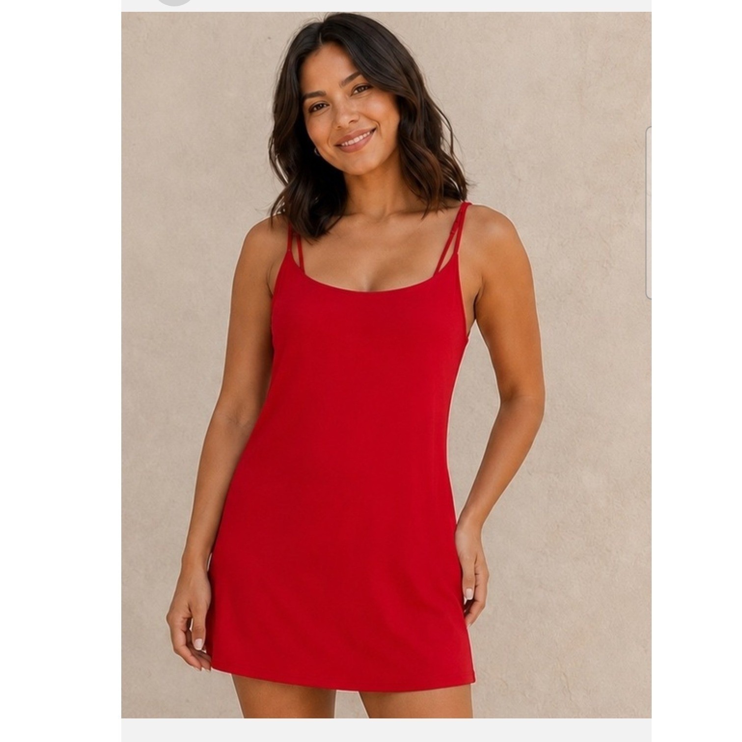 Abercrombie & Fitch Red Traveler Mini Dress Built-in Shorts XLT Tall Womens