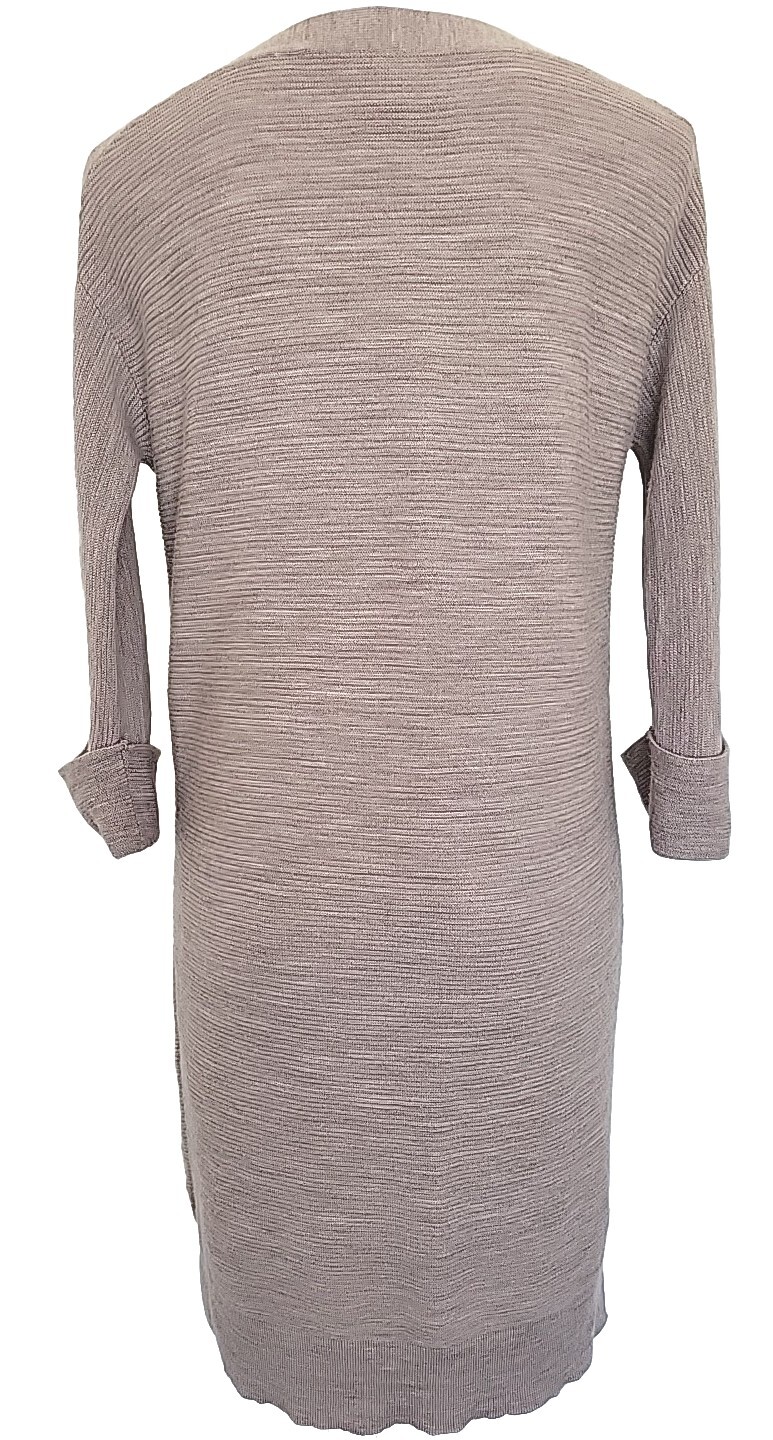 All Saints Merino Wool Sweater Knee Dress Small Heathered Toffee Boat Neck