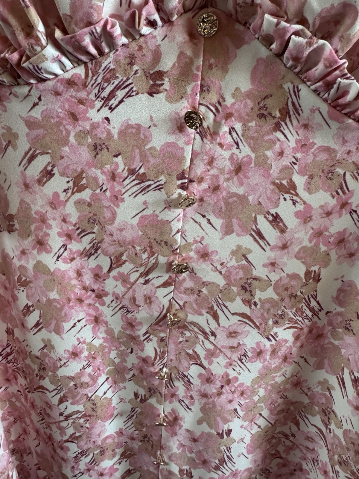NWT Keepsake The Label Blaze Extra Small Pink Midi Dress Rose Blossom Romantic
