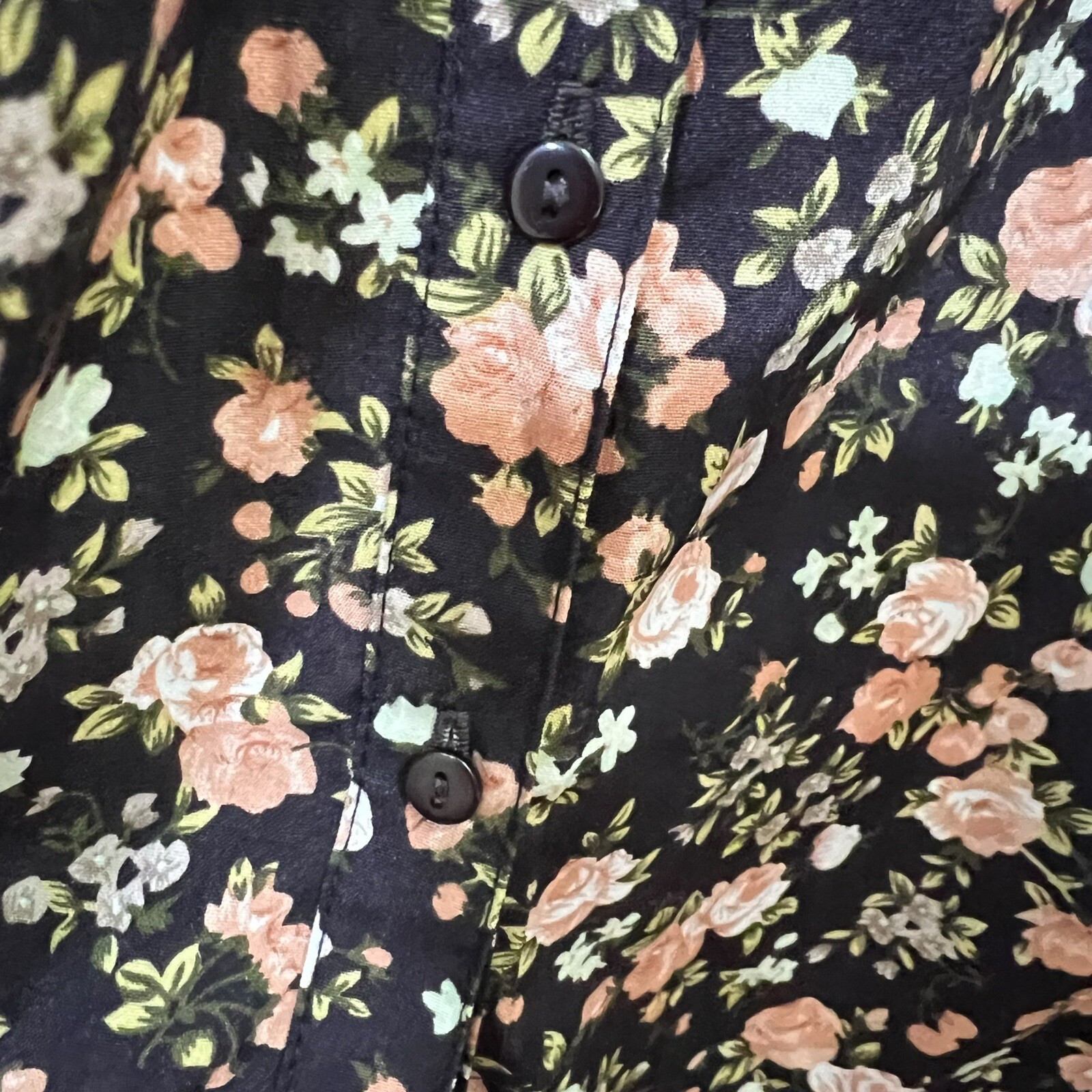 Pins and Needles UO Caged Cut Out Waist Maxi Dress Button Front Floral Sz 4 READ