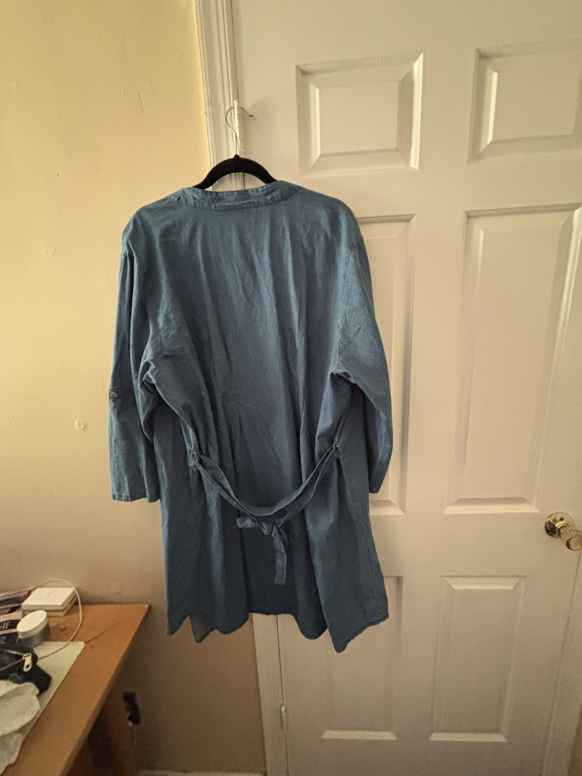 NWT Speed Limit Chambray Women’s Button-Down Lightweight Summer Denim Dress L