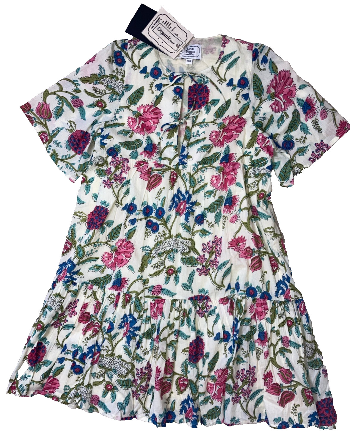 Love Tomas Emerson Fry Tuckernuck Laurent Organic Isla Tiered Dress XS S NWT