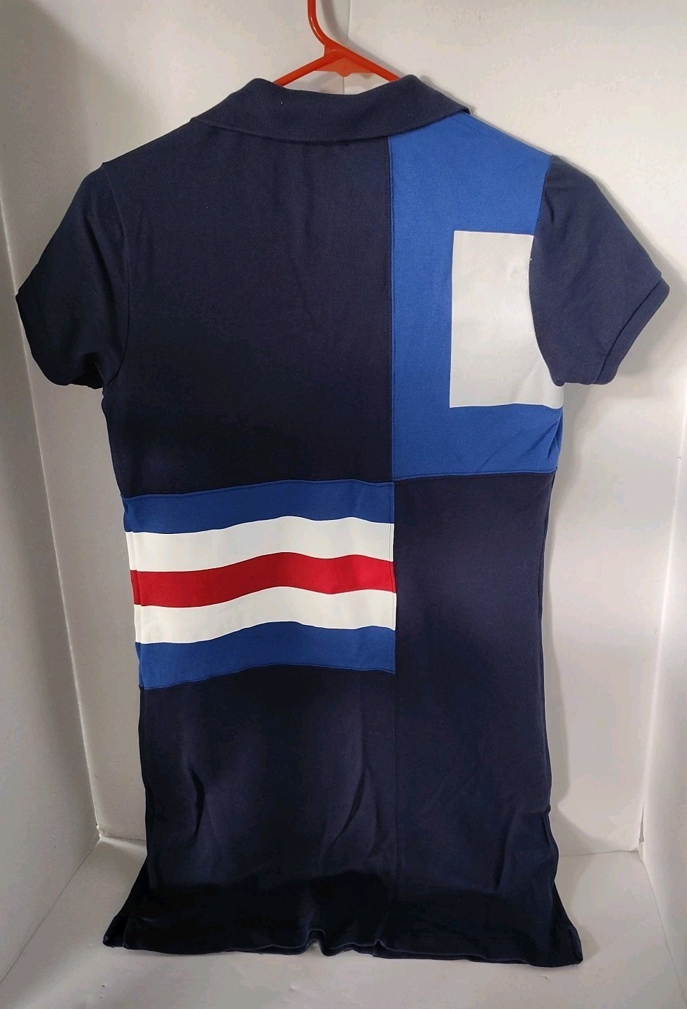 S Polo Ralph Lauren The Mesh Mini Shirt Dress The 4th July USA Patriotic Flag