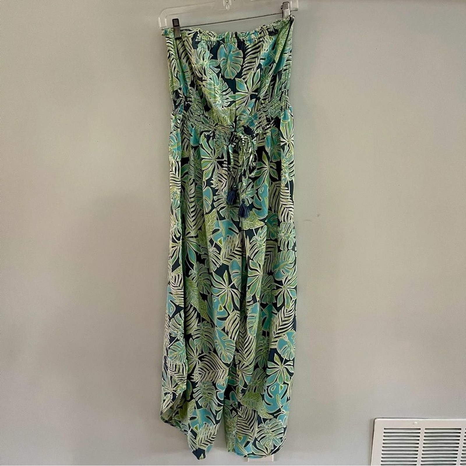 Japna romper women’s size Large floral tube top jumpsuit