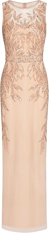 Adrianna Papell Women’s Beaded Column Long Dress New with Tags!