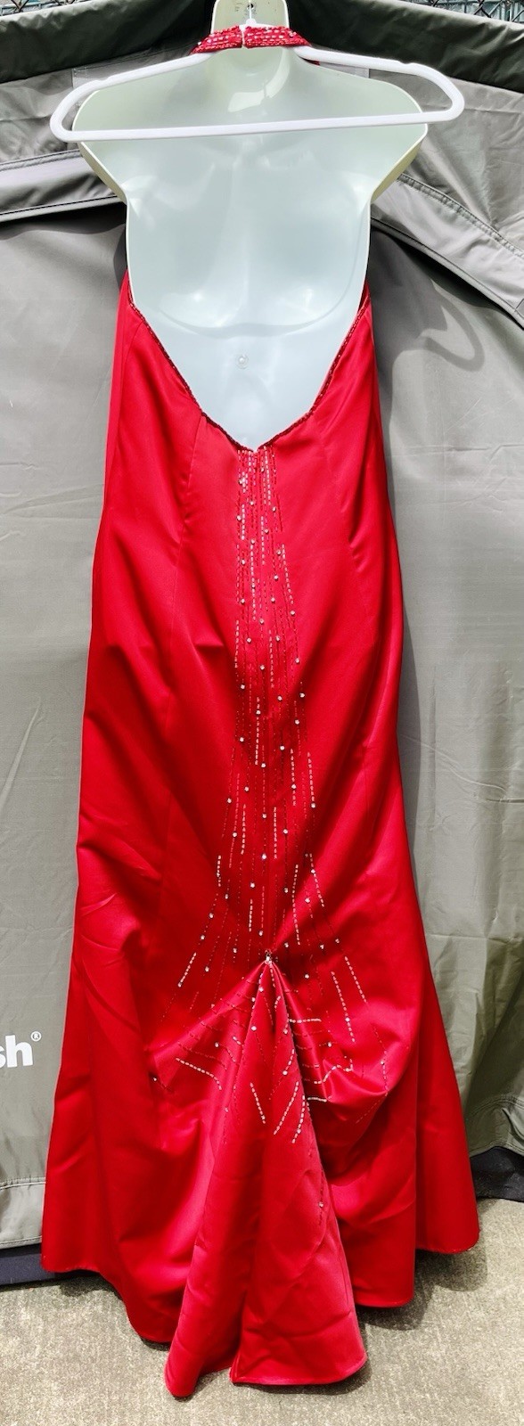 $550 NWT RED MERMAID JOVANI PROM/PAGEANT/FORMAL DRESS/GOWN #81120 SZ 14/16 READ!