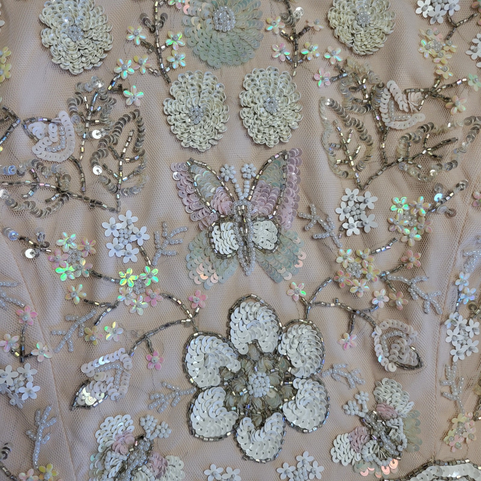 Needle & Thread Butterfly Gown Backless Tulle Embellished Dress Size 6 Pink