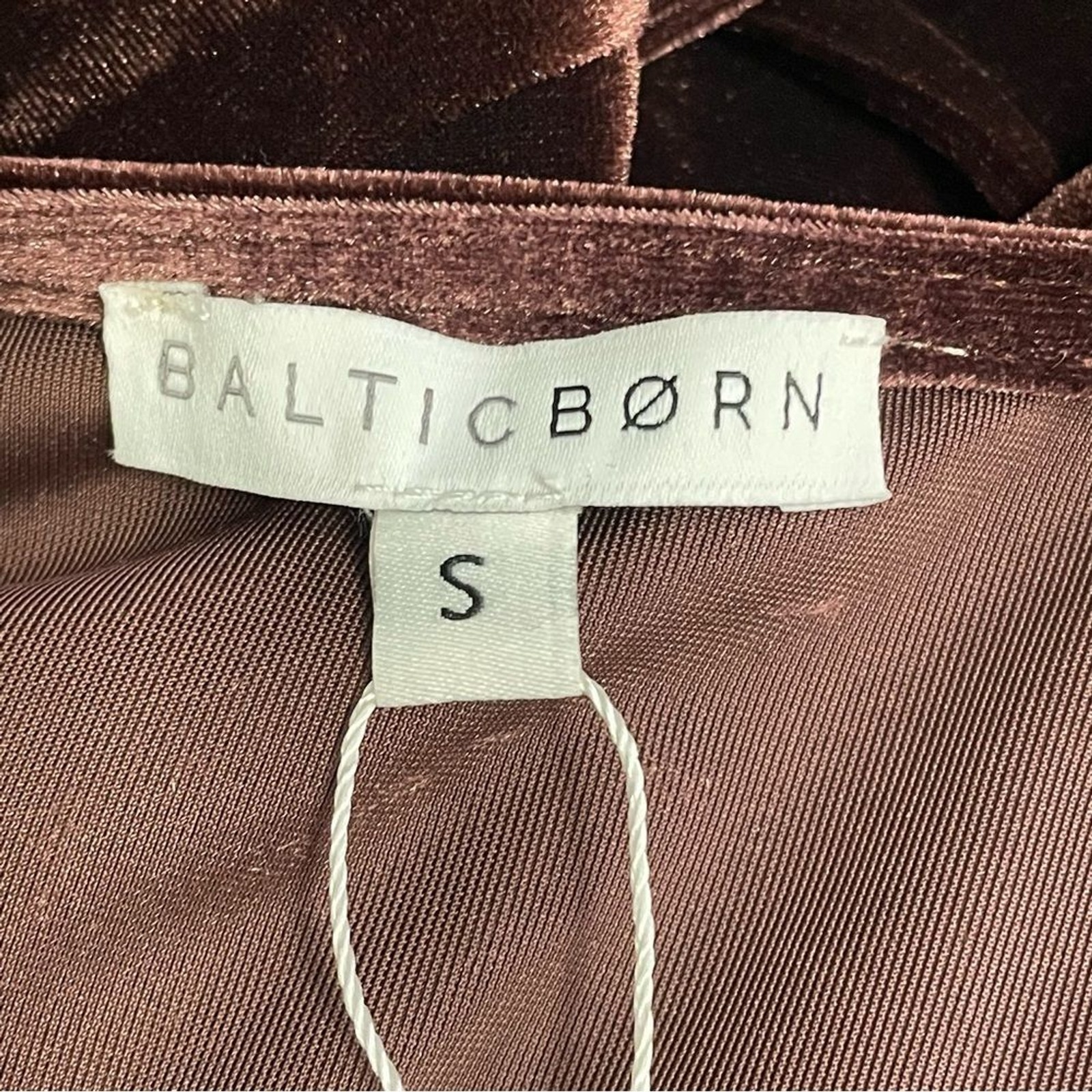 NWT Baltic Born Katelyn Velvet Maxi Wrap Dress Clove Brown Sz Small Tulip Skirt