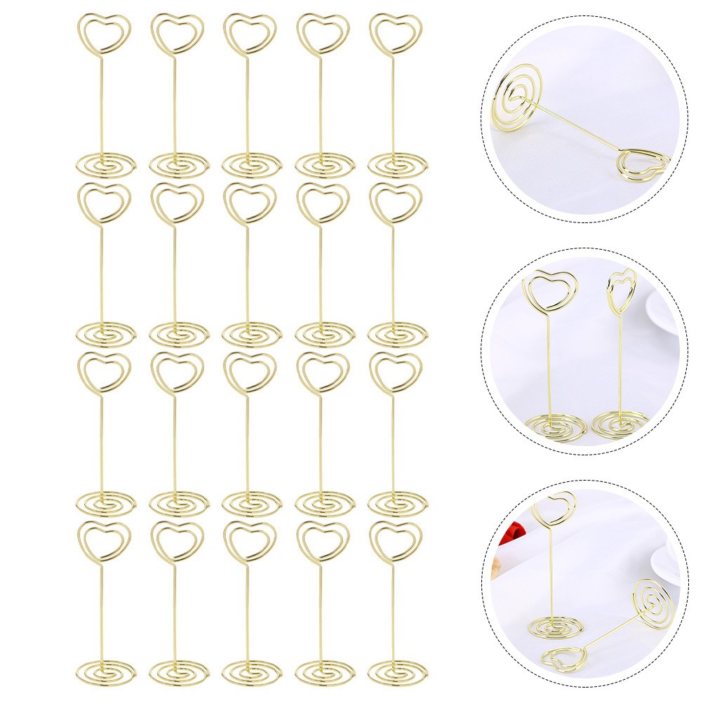 20Pcs Golden Multi-Function Message Clips Reusable Household Picture Holder
