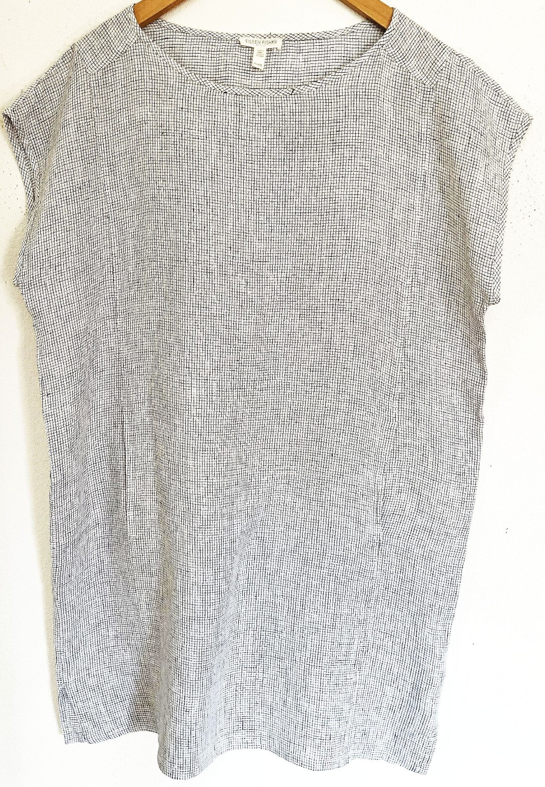 Eileen Fisher Light & Breezy Summer Linen Kimono Style Dress (L)