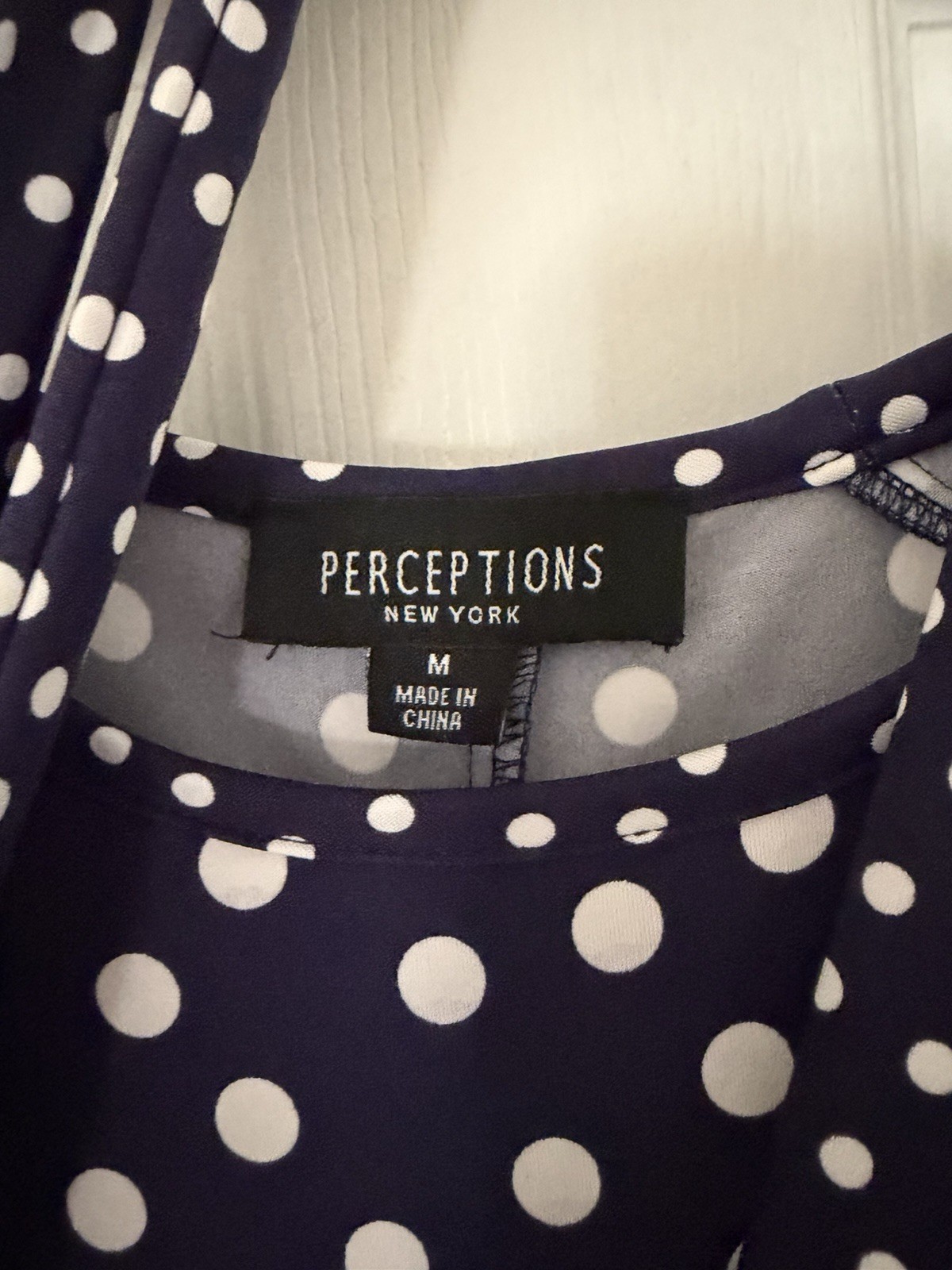 Perceptions New York M Blue/White Polka Dot Scoop Neck Flutter Sleeve Maxi Dress