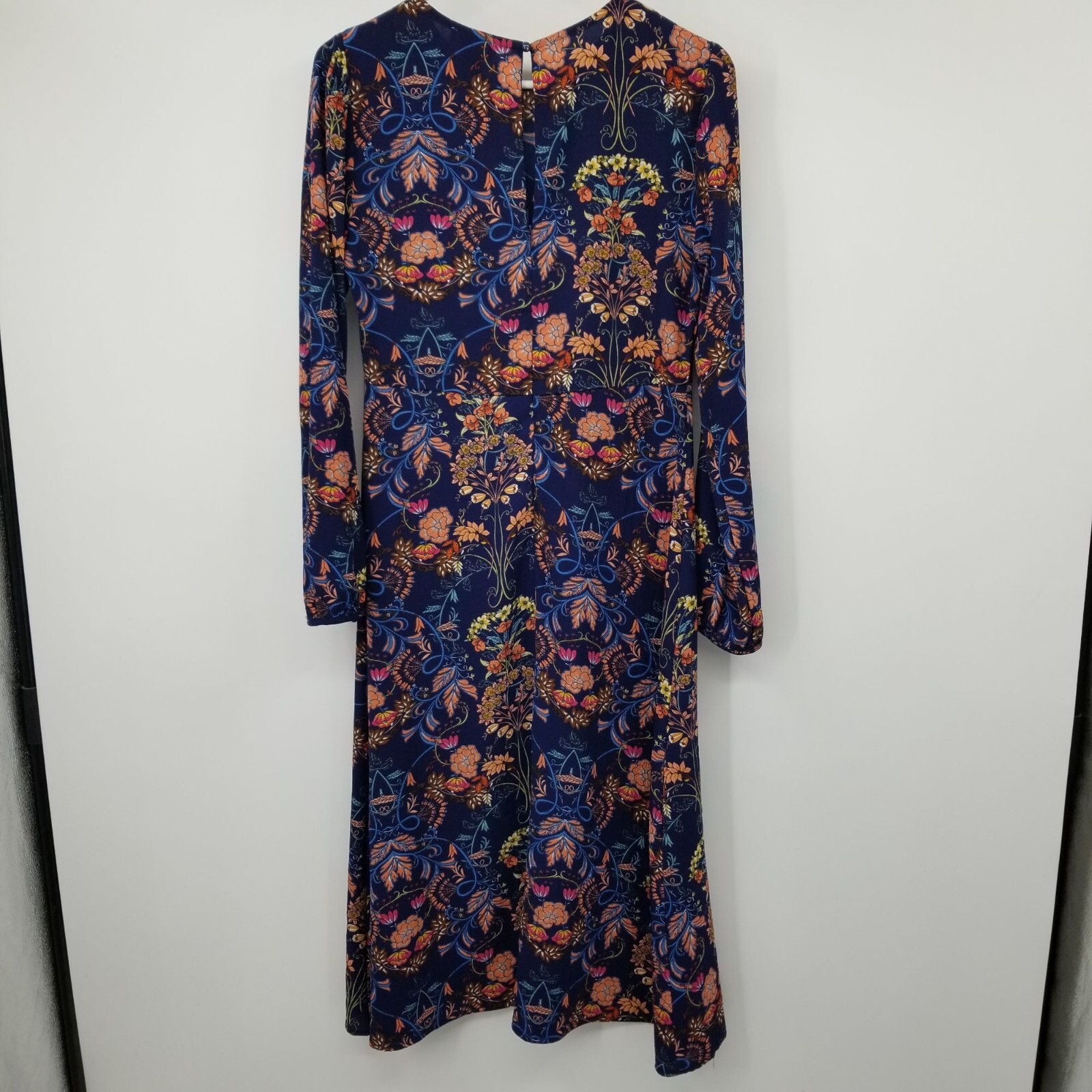 I. Madeline Long Sleeved A Line Midi Length Floral Dress Size Small