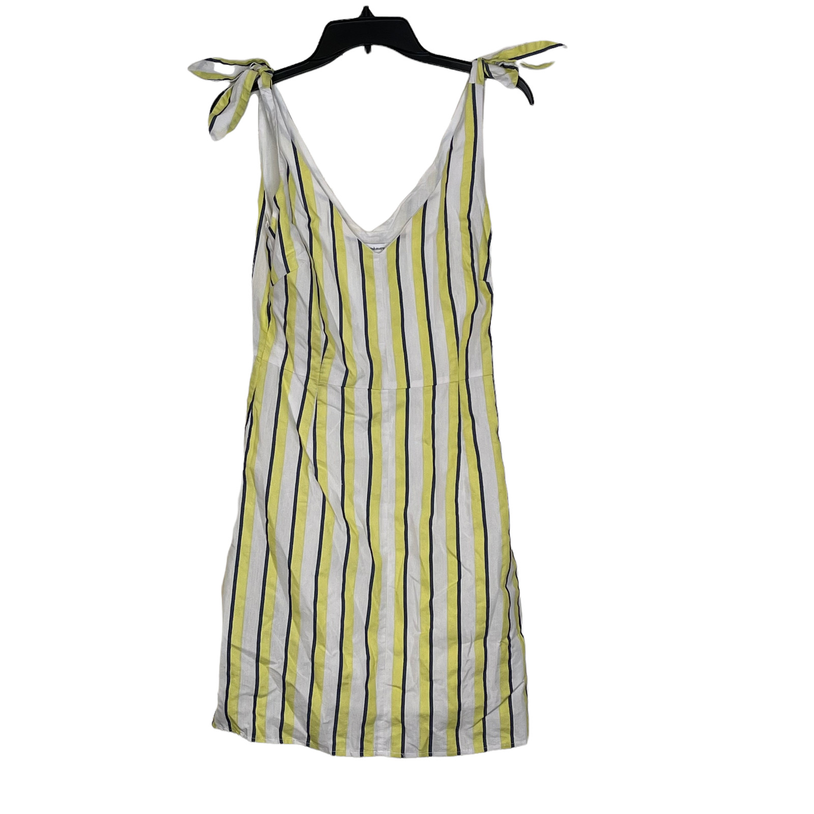 Cupcakes & Cashmere Womens Sun Dress Size 2 Yellow Blue White Striped Lined