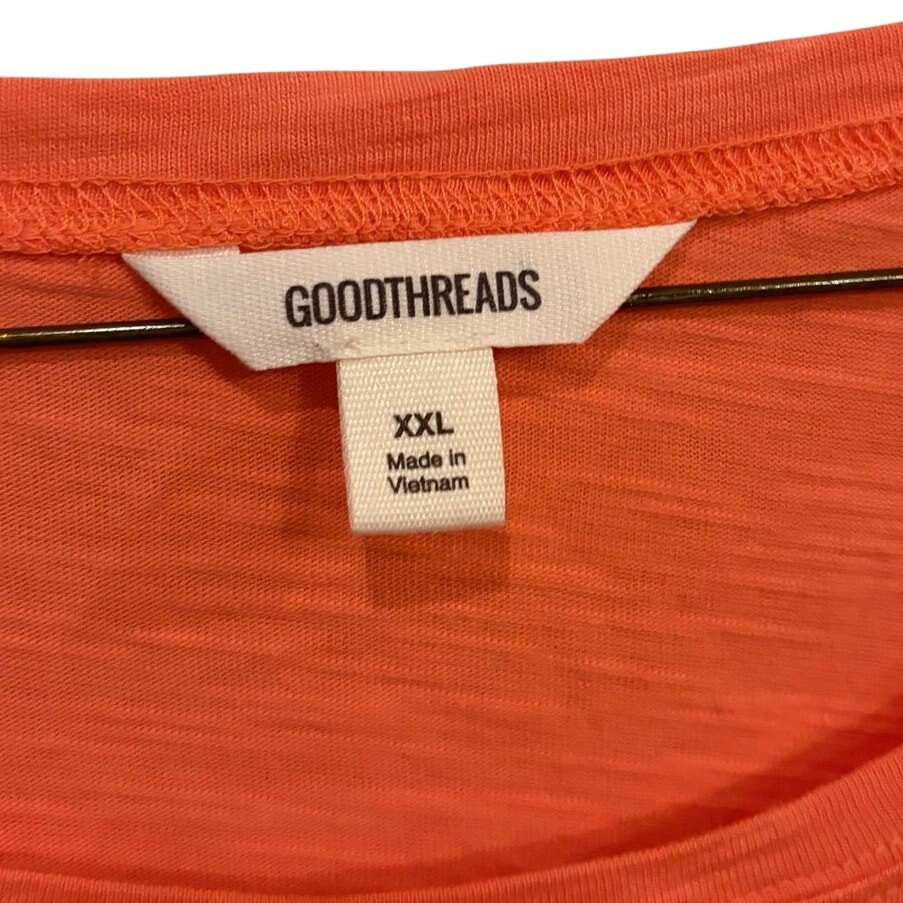 Goodthreads Womens XXL Coral Flutter Sleeve 100% Cotton Shirt Dress NWT