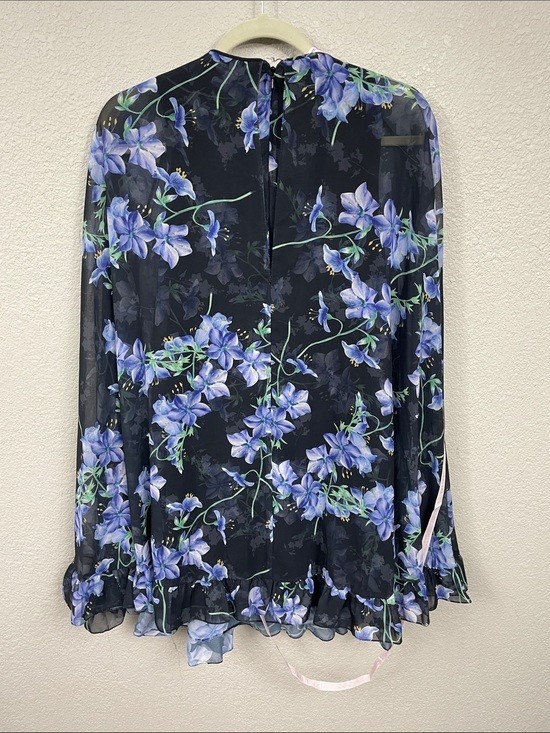 NWT Ieena Mac Duggal Floral Cape Mini Shift Dress 56028 Sz 2
