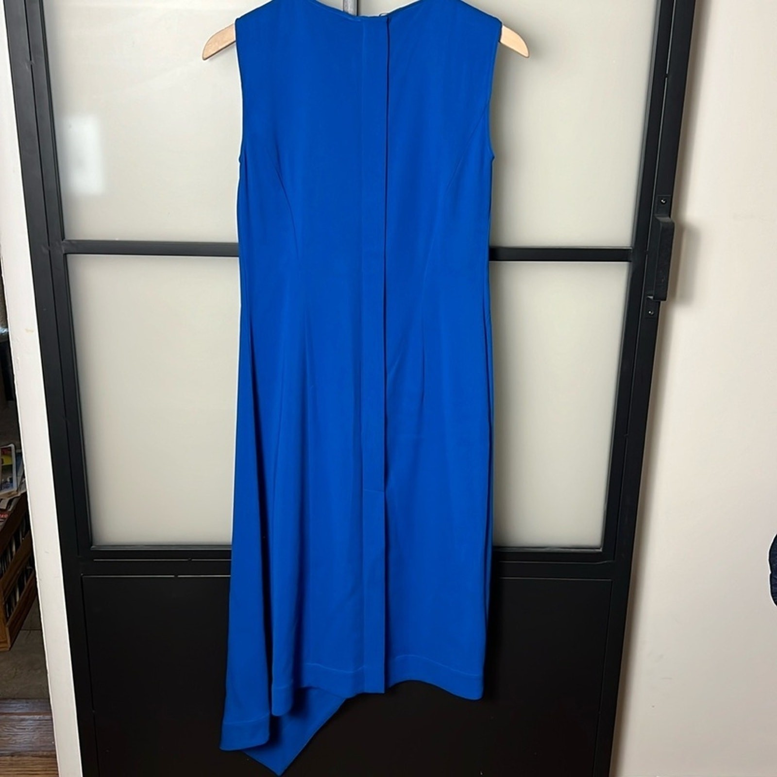 Cedric Charlier Crew Neck Dress with Pleats Size US 8