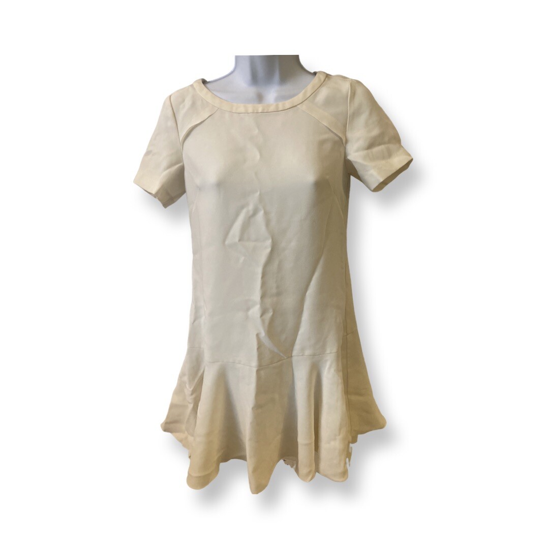 Banana republic women’s dress madmen ivory cream off-white Preppy 0P petite