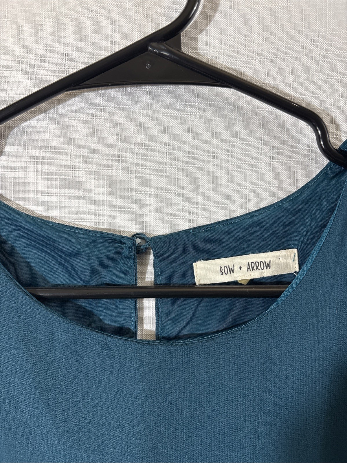 Bow & Arrow short-sleeve crochet trim dress Teal Size Large