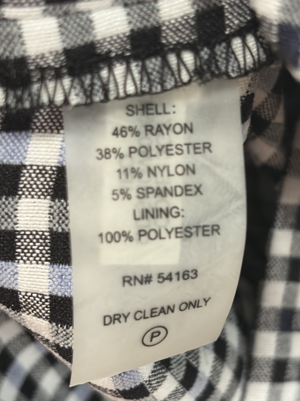 Calvin Klein NWT size 12 Gingham Puff Sleeve Sheath Dress Blue Black White