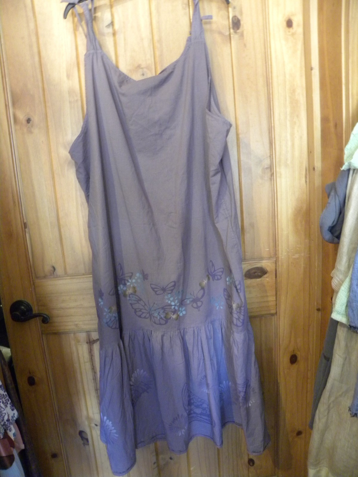 NWT BLUE FISH DROP WAIST LIGHTWEIGHT MAXI SUN DRESS EGGPLANT 2X