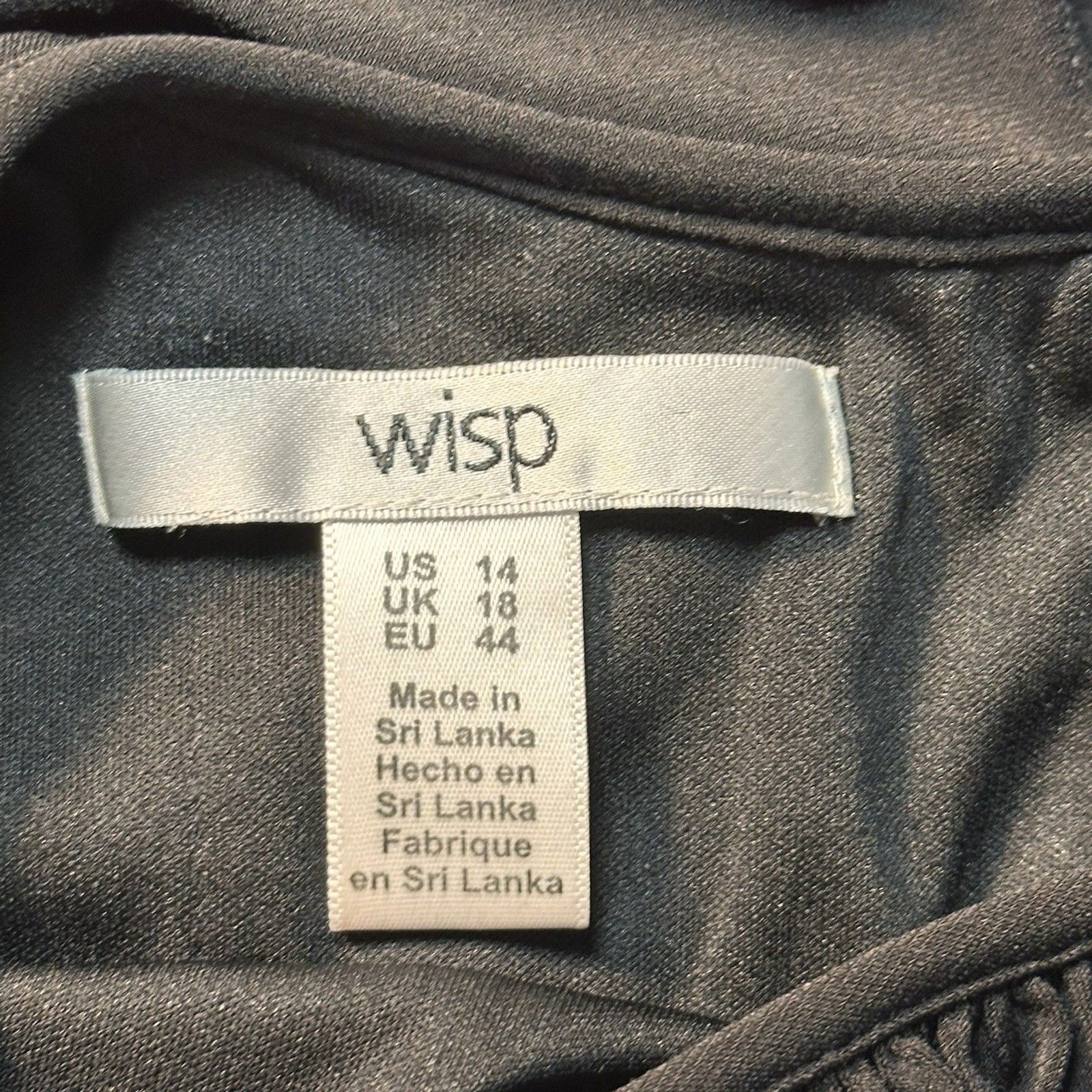 Wisp Marnie Sleeveless Sheath Midi Jersey Dress Black Pink Floral Print Size14