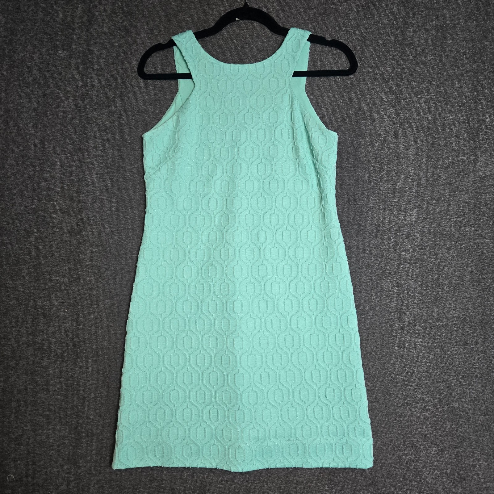 Lilly Pulitzer Mango Shift Dress in Poolside Blue Retro Jacquard Knit Size XS