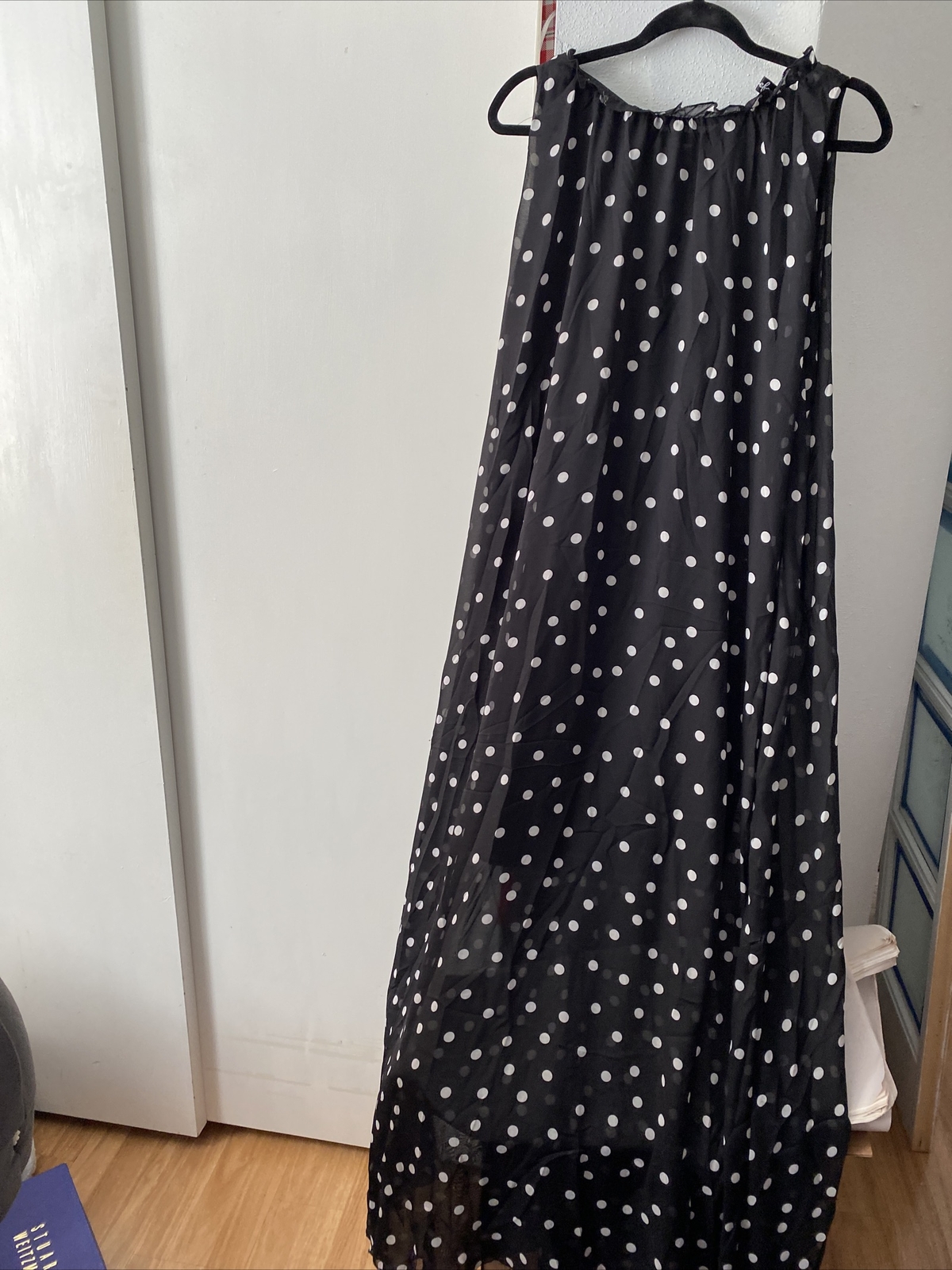 Sucrefas Maxi/ Tall Polka Dots Dress 12 : 58 Inches Long. Partially Lined