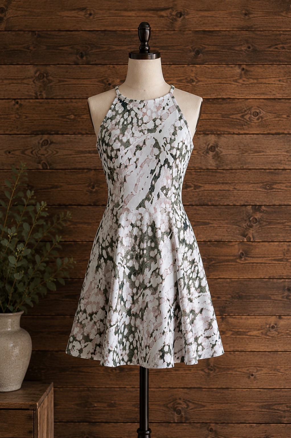 Mossimo Size M Sleeveless Abstract Print Fit and Flare Dress