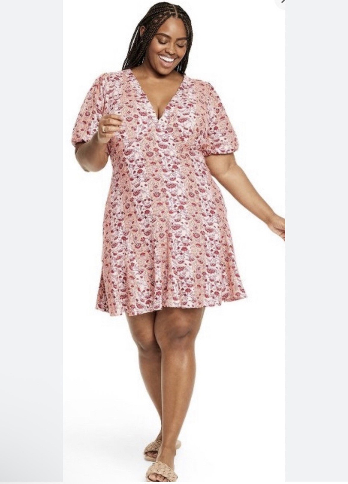 RHODE Floral Short Sleeve Dress – Size 30