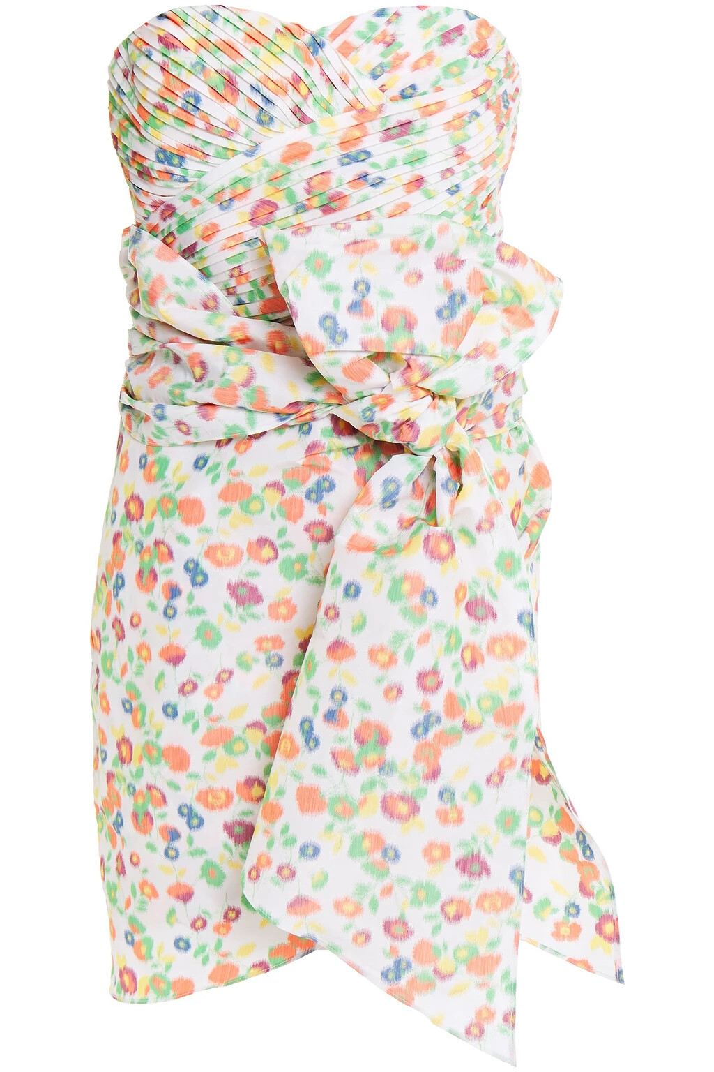 $898 Tory Burch Size 8 Womens Dress Taffeta Mini Party Strapless Pleated Bow