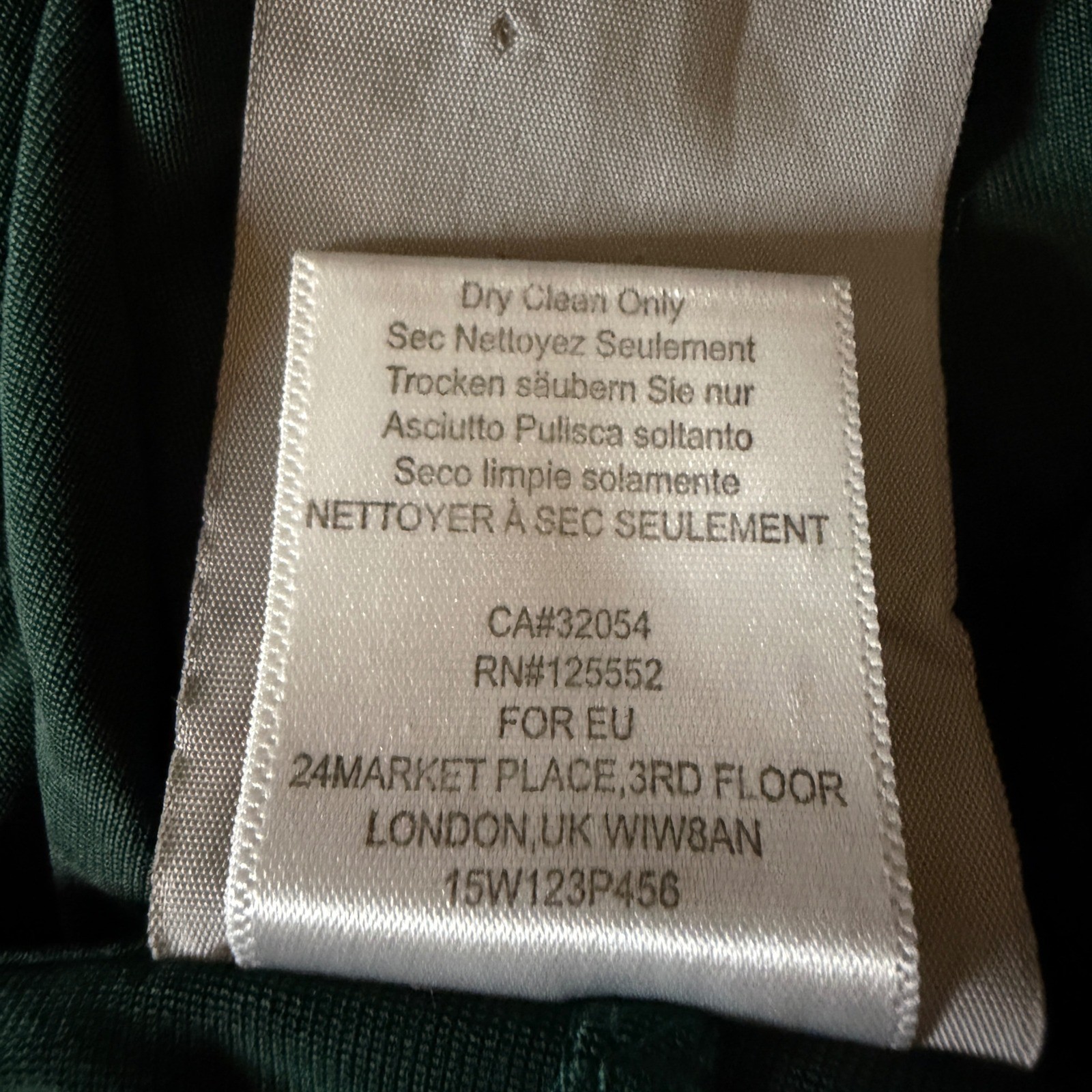 Dolan Left Coast Collection Handkerchief Dress Womens XS Green V-Neck 171335P