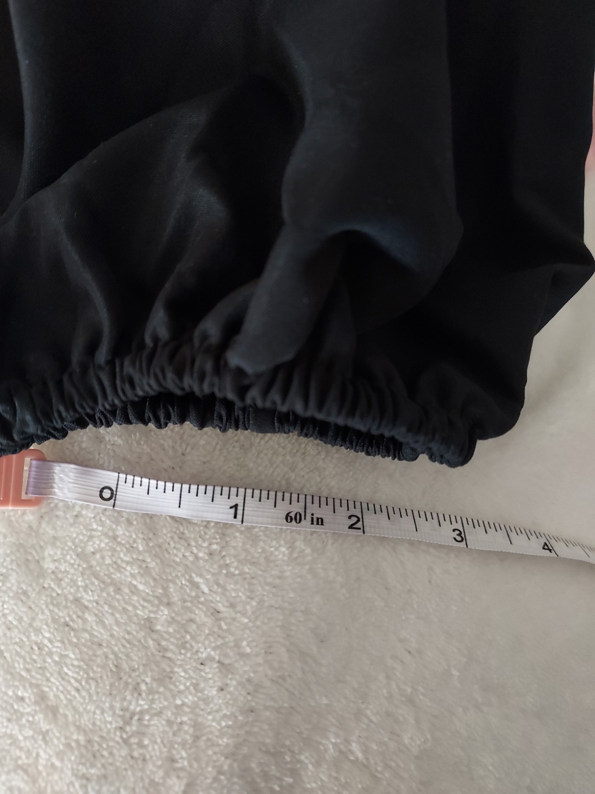 Asymmetrical, side ruffle, off shoulder, puff sleeve, black dress , Size M .