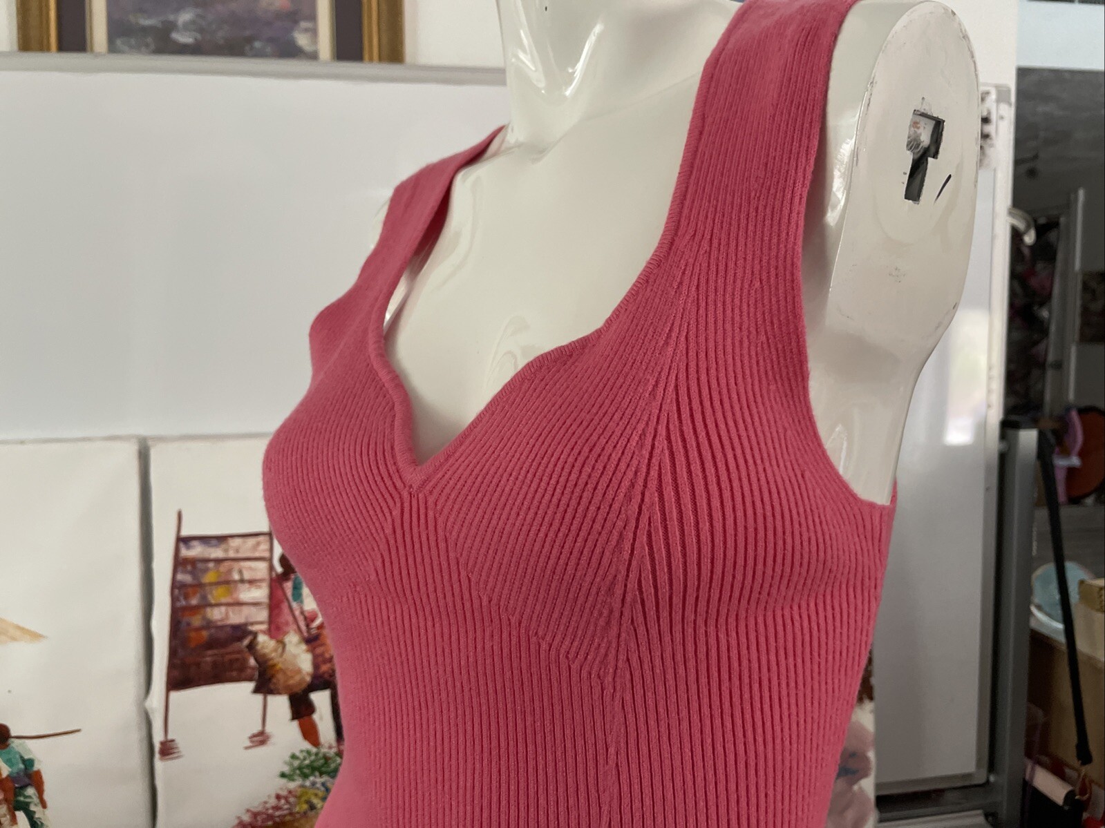 NWT Wind and Willow Bodycon Knit Stylish Dress Size Large Pink