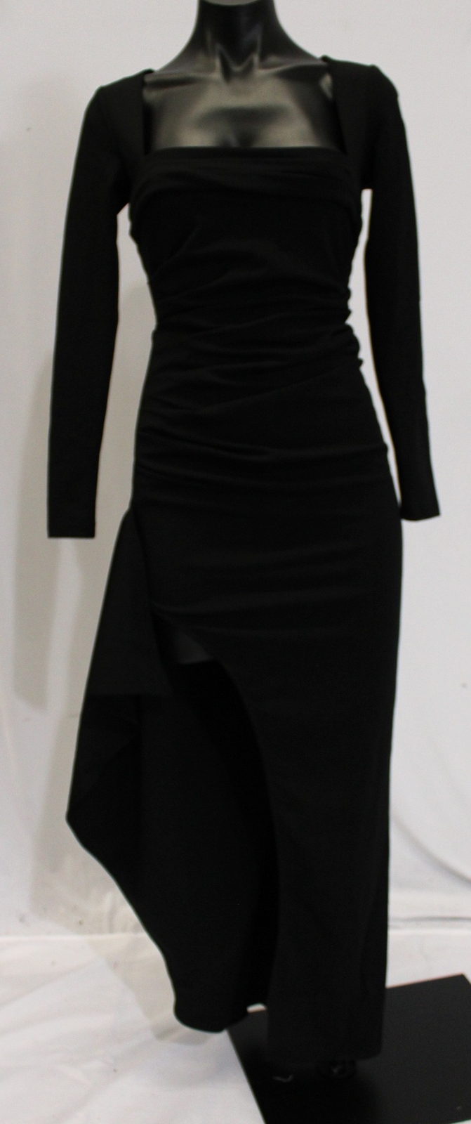 Saints + Secrets Women’s Cha Cha Long Sleeve Thigh Split Dress LB3 Black Size XS