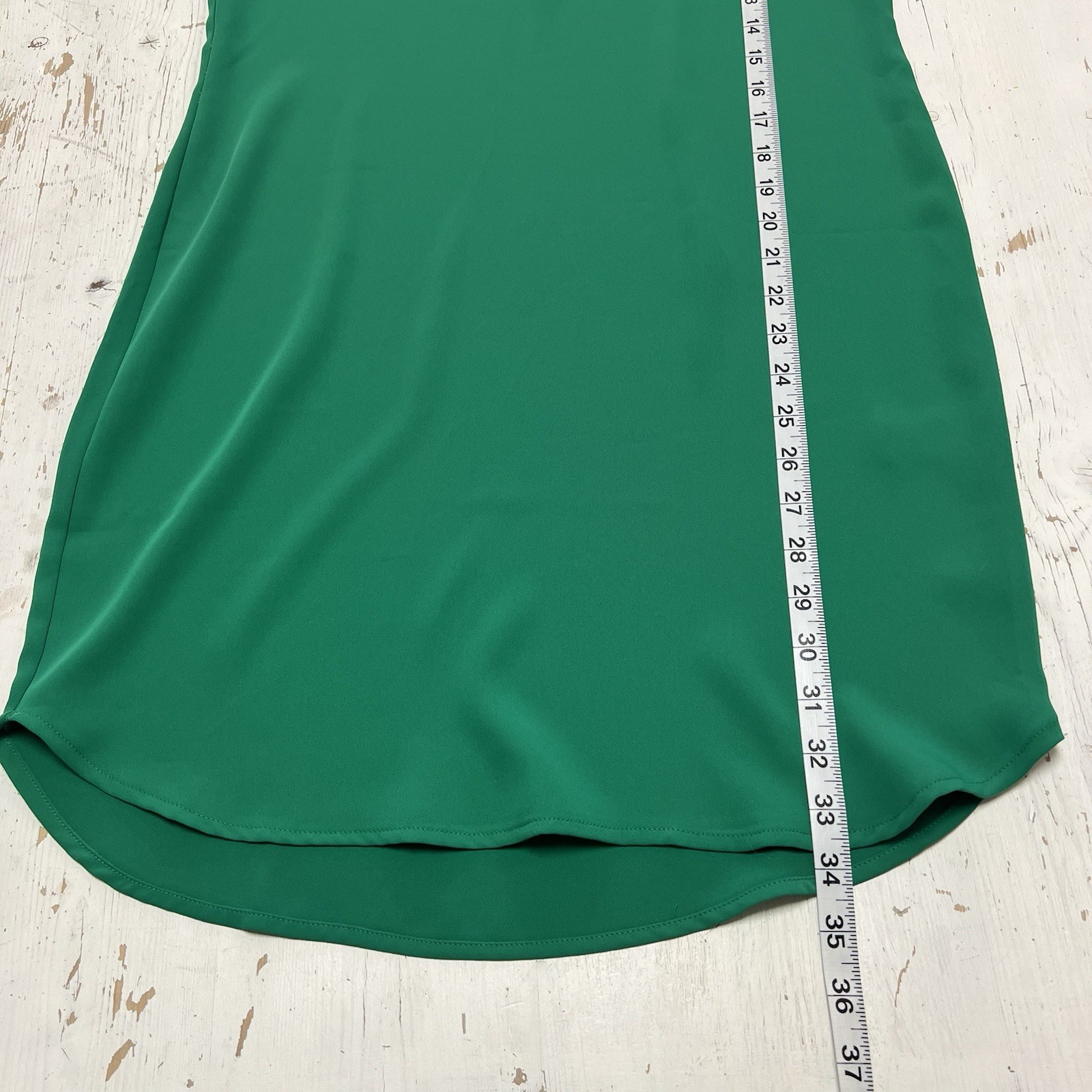 Adrienne Vittadini Sheath Dress Size 2 Green Short Sleeve Casual Back Zip Shift