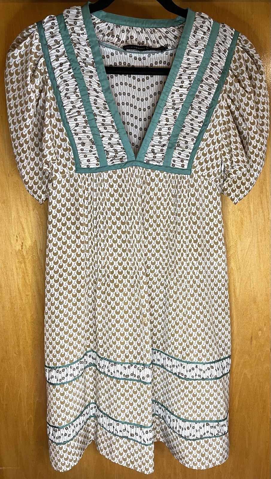 Development Erica Davies Women’s 0 100% Silk Geo Print Lightweight Dress (stain)