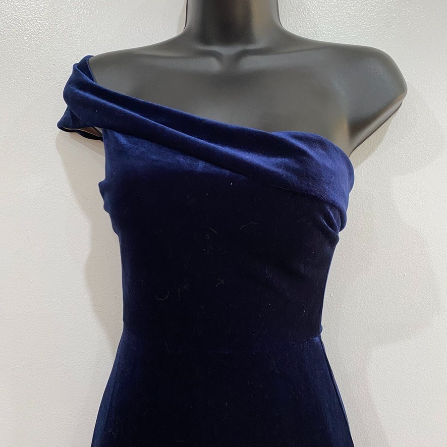 City Stuidio Size 0 Off Shoulder Princess Diana Velvet Velour Classic Slit Royal