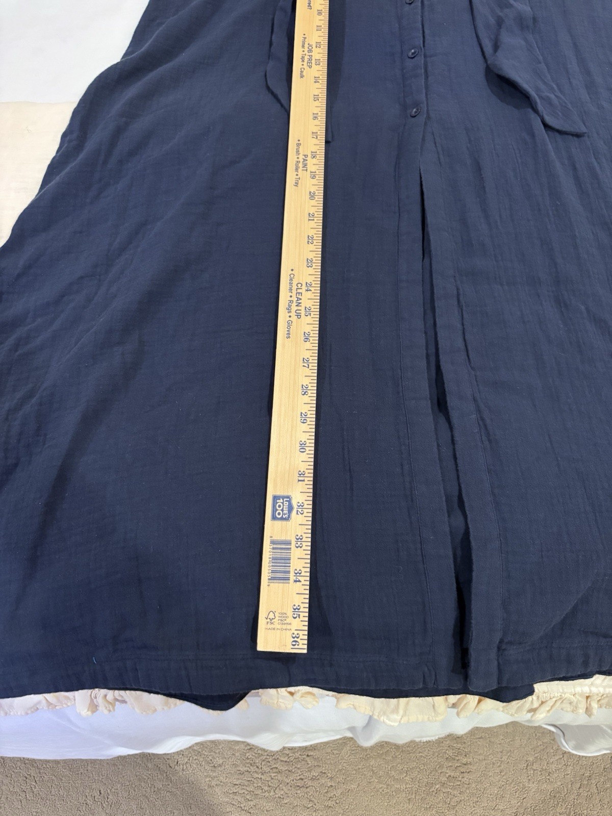 Caslon NWT Navy Collared Button Front Belted Maxi Dress Short Sleeve XL