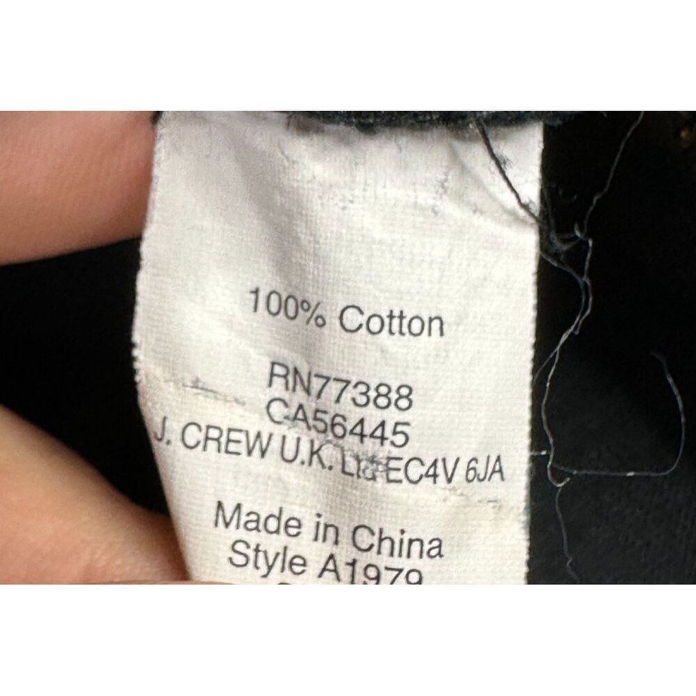 J. Crew Half Sleeve Varsity Side Zip Dress size Medium Black Style: A1979